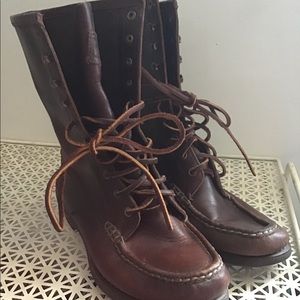 Ralph Lauren Polo tall lace up moccasins 7.5